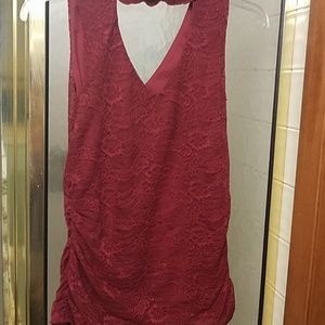 Maroon ladies choker top